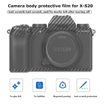 Стикер за фотоапарат Fujifilm X-S20 от Въглеродни влакна, Защитно фолио за корпуса, за Защита от Маслени Драскотини, Аксесоари за фотоапарати X-S20