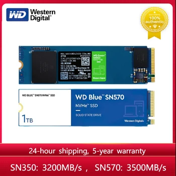 Western Digital WD Зелен/син SSD устройство SN350/SN570 NVMe 500 GB 250 GB 1 TB И 2 TB PCIe3.0 M. 2 2280, вграден в компютъра SSD