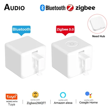 Sasha Zigbee, Bluetooth Smart Fingerbot Плюс Бутон за Превключване Тласкач Smart Life App Управление чрез Алекса Google Home Alice (изисква hub)
