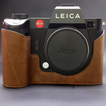 Калъф от естествена кожа ръчно изработени, Долна капачка на половината от корпуса за Leica SL2 SL2-S