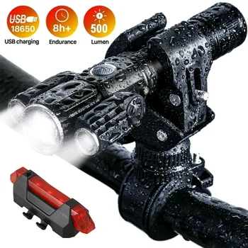 Фенерче 500 Лумена Ръчно USB Акумулаторна батерия led Водоустойчива лампа за къмпинг с Регулируемо увеличение, Тактически фенери за Велосипед