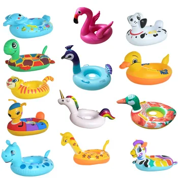 Детски басейн с динозавром, пръстен за плуване, Надуваем кръг за гмуркане с Фламинго, Надуваеми игри за деца, играчки за басейна в Русалка-Unicorn