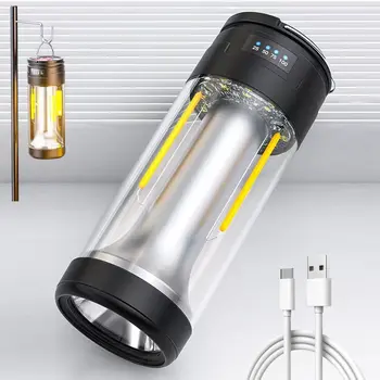 Многофункционален мощен led фенер, лампа за къмпинг, открит преносими led лампа с червена светлина, работна лампа с магнитен всасыванием